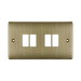 BG GridLite Nexus Metal Antique Brass 4G Grid Plate MNAB4 – front view