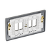 BG GridLite Nexus Metal Antique Brass 4G Grid Plate MNAB4 – side view