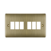 BG GridLite Nexus Metal Antique Brass 6G Grid Plate MNAB6 – front view