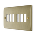 BG GridLite Nexus Metal Antique Brass 6G Grid Plate MNAB6 – angled view