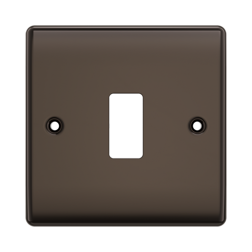 BG GridLite Nexus Metal Black Nickel 1G Grid Plate MNBN1 – front view