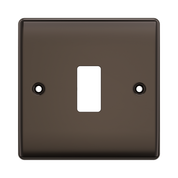BG GridLite Nexus Metal Black Nickel 1G Grid Plate MNBN1 – front view