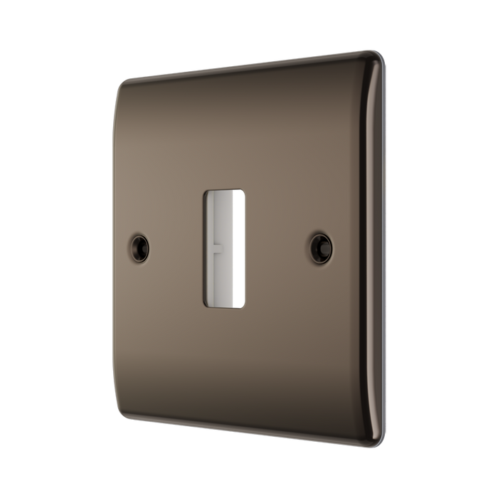 BG GridLite Nexus Metal Black Nickel 1G Grid Plate MNBN1 – angled view
