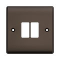 BG GridLite Nexus Metal Black Nickel 2G Grid Plate MNBN2 – front view