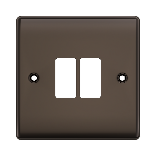 BG GridLite Nexus Metal Black Nickel 2G Grid Plate MNBN2 – front view