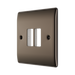 BG GridLite Nexus Metal Black Nickel 2G Grid Plate MNBN2 – angled view