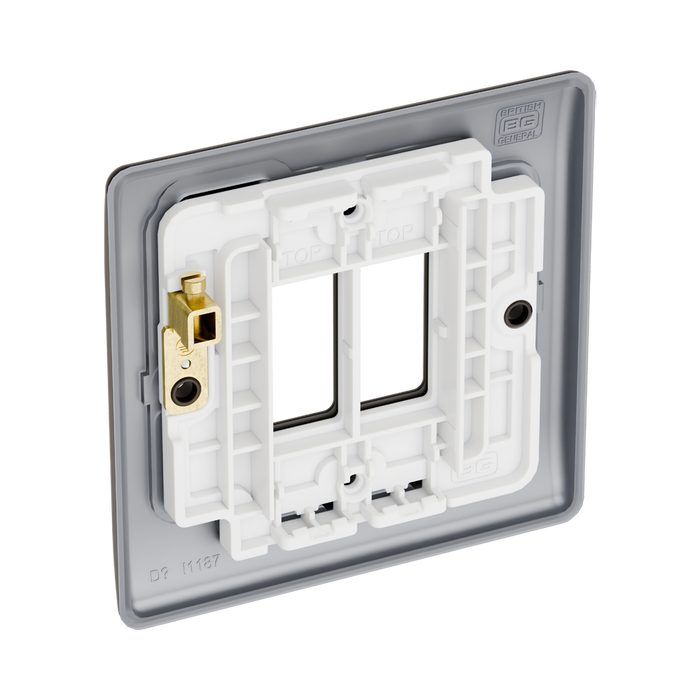 BG GridLite Nexus Metal Black Nickel 2G Grid Plate MNBN2 – side view