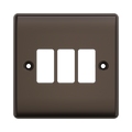 BG GridLite Nexus Metal Black Nickel 3G Grid Plate MNBN3 – front view