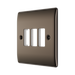 BG GridLite Nexus Metal Black Nickel 3G Grid Plate MNBN3 – angled view