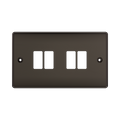 BG GridLite Nexus Metal Black Nickel 4G Grid Plate MNBN4 – front view