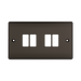 BG GridLite Nexus Metal Black Nickel 4G Grid Plate MNBN4 – front view