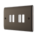 BG GridLite Nexus Metal Black Nickel 4G Grid Plate MNBN4 – angled view