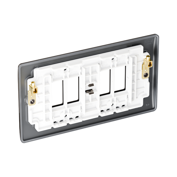 BG GridLite Nexus Metal Black Nickel 4G Grid Plate MNBN4 – side view