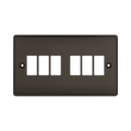 BG GridLite Nexus Metal Black Nickel 6G Grid Plate MNBN6 – front view