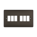 BG GridLite Nexus Metal Black Nickel 6G Grid Plate MNBN6 – front view
