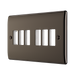 BG GridLite Nexus Metal Black Nickel 6G Grid Plate MNBN6 – angled view