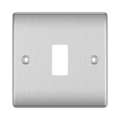 BG GridLite Nexus Metal Brushed Steel 1G Grid Plate MNBS1 – front view