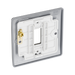 BG GridLite Nexus Metal Brushed Steel 1G Grid Plate MNBS1 – side view