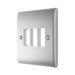 BG GridLite Nexus Metal Brushed Steel 3G Grid Plate MNBS3 – angled view