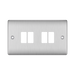 BG GridLite Nexus Metal Brushed Steel 4G Grid Plate MNBS4 – front view