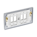 BG GridLite Nexus Metal Brushed Steel 4G Grid Plate MNBS4 – side view