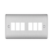 BG GridLite Nexus Metal Brushed Steel 6G Grid Plate MNBS6 – front view
