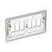 BG GridLite Nexus Metal Brushed Steel 6G Grid Plate MNBS6 – side view