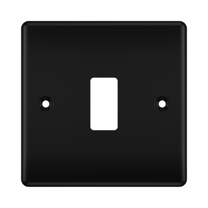 BG GridLite Nexus Metal Matt Black 1G Grid Plate MNFB1 – front view