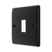 BG GridLite Nexus Metal Matt Black 1G Grid Plate MNFB1 – angled view