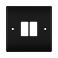 BG GridLite Nexus Metal Matt Black 2G Grid Plate MNFB2 – front view