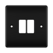 BG GridLite Nexus Metal Matt Black 2G Grid Plate MNFB2 – front view