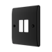 BG GridLite Nexus Metal Matt Black 2G Grid Plate MNFB2 – angled view