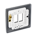 BG GridLite Nexus Metal Matt Black 2G Grid Plate MNFB2 – side view