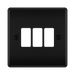 BG GridLite Nexus Metal Matt Black 3G Grid Plate MNFB3 – front view