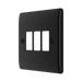 BG GridLite Nexus Metal Matt Black 3G Grid Plate MNFB3 – angled view