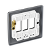 BG GridLite Nexus Metal Matt Black 3G Grid Plate MNFB3 – side view