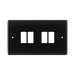 BG GridLite Nexus Metal Matt Black 4G Grid Plate MNFB4 – front view