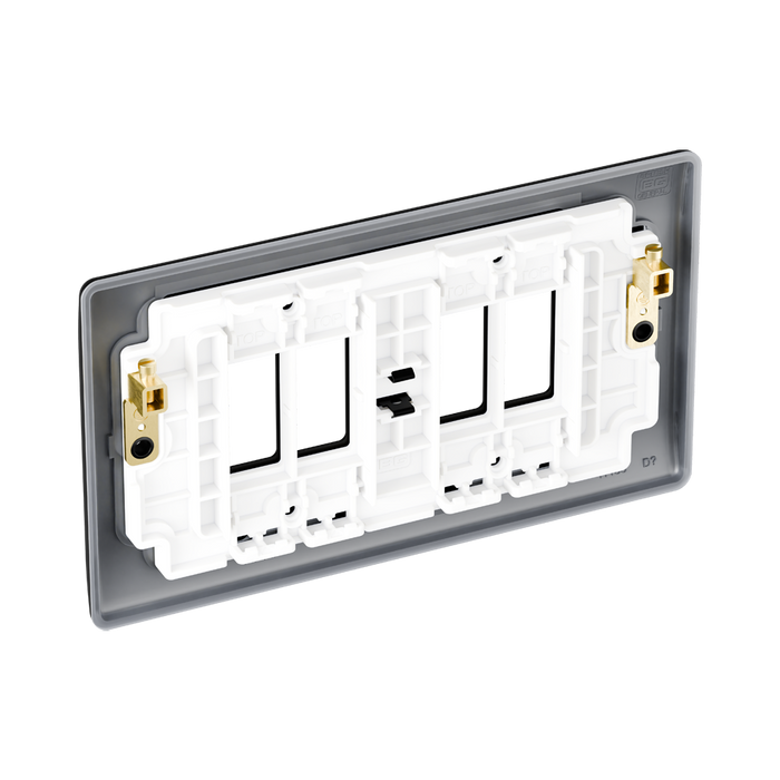 BG GridLite Nexus Metal Matt Black 4G Grid Plate MNFB4 – side view