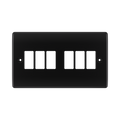 BG GridLite Nexus Metal Matt Black 6G Grid Plate MNFB6 – front view