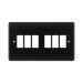 BG GridLite Nexus Metal Matt Black 6G Grid Plate MNFB6 – front view