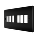BG GridLite Nexus Metal Matt Black 6G Grid Plate MNFB6 – angled view
