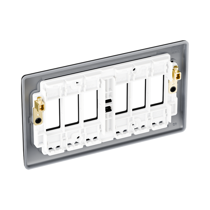 BG GridLite Nexus Metal Matt Black 6G Grid Plate MNFB6 – side view