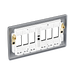 BG GridLite Nexus Metal Matt Black 6G Grid Plate MNFB6 – side view