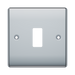 BG GridLite Nexus Metal Polished Chrome 1G Grid Plate MNPC1 – front view