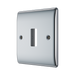 BG GridLite Nexus Metal Polished Chrome 1G Grid Plate MNPC1 – angled view