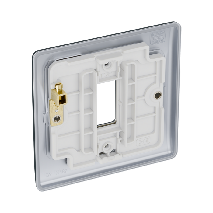 BG GridLite Nexus Metal Polished Chrome 1G Grid Plate MNPC1 – side view