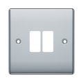 BG GridLite Nexus Metal Polished Chrome 2G Grid Plate MNPC2 – front view