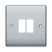 BG GridLite Nexus Metal Polished Chrome 2G Grid Plate MNPC2 – front view