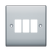 BG GridLite Nexus Metal Polished Chrome 3G Grid Plate MNPC3 – front view