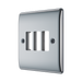 BG GridLite Nexus Metal Polished Chrome 3G Grid Plate MNPC3 – angled view